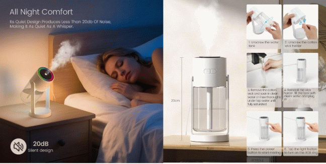 9,90€ για έναν Υγραντήρας Χώρου Υπερήχων 260ml USB με Φωτισμό LED Andowl, με παραλαβή από την Idea Hellas και δυνατότητα πανελλαδικής αποστολής στο χώρo σας.Κωδ:230.21431X